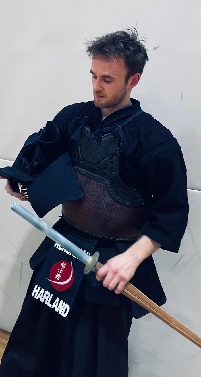 Kendo-Kämpfer Maximilian Harland