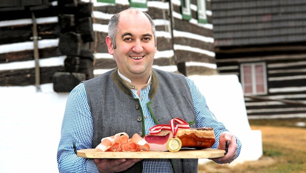 Johann Kraßnig from Hanebauer became bacon emperor. (Bild: Valentin Tscharre)