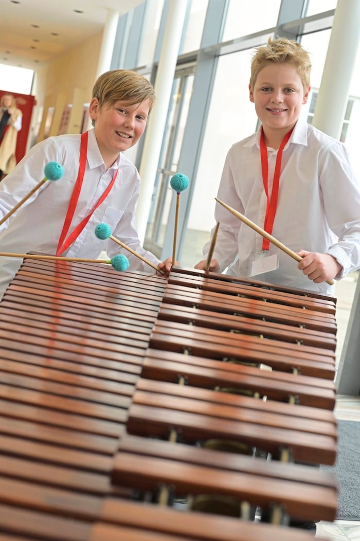 "Die Granatenlauser" - Matheo and Samuel (percussion) won 1st prize, which entitles them to take part in the national competition. They are already looking forward to traveling to South Tyrol. 