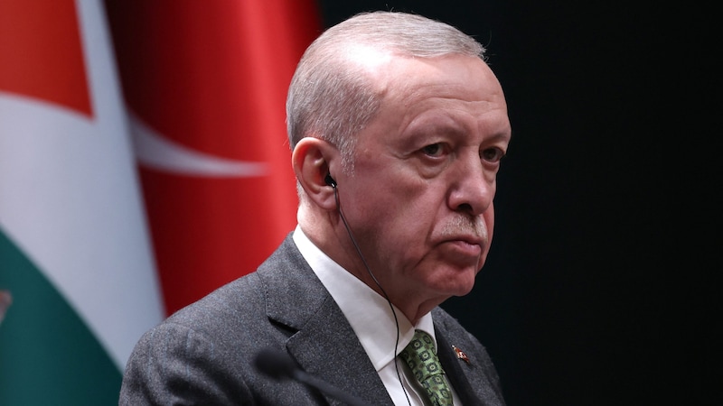 Turkish head of state Recep Tayyip Erdogan once again called Israel a "terrorist state". (Bild: APA/AFP/Adem ALTAN)