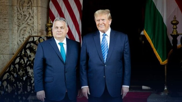 Viktor Orban posted this picture of himself and Donald Trump on his Facebook account. (Bild: facebook.com/orbanviktor)