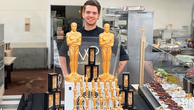 Toque-awarded chef Bernhard Zimmerl spoils film stars today at the Dolby Theatre in Los Angeles (Bild: Bernhard Zimmerl, Krone KREATIV)