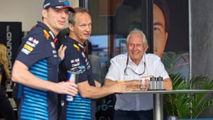 Dr. Marko bedankte sich auch bei Max Verstappen. (Bild: AP)