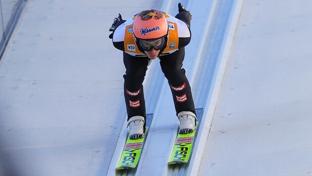 Stefan Kraft also jumped onto the podium on Sunday. (Bild: GEPA pictures)