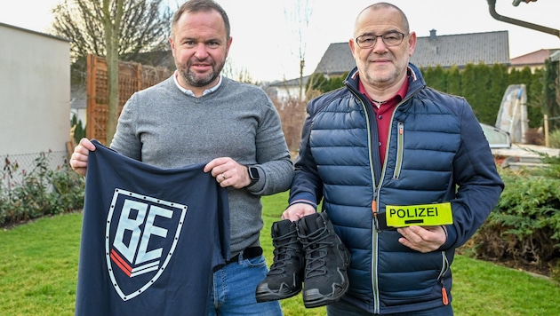 Michael Bauer (left) and Claus Wolkersdorfer founded "shop4cops" in December last year. (Bild: Dostal Harald)