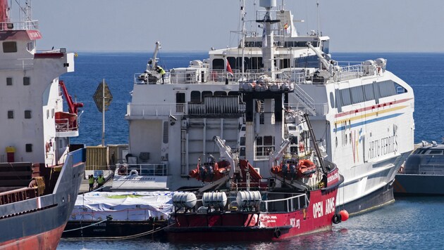 A spokesman for the Cypriot government announced that a Spanish charity ship would be taking food to the Gaza Strip, where the UN has repeatedly warned of a famine. (Bild: AFP)