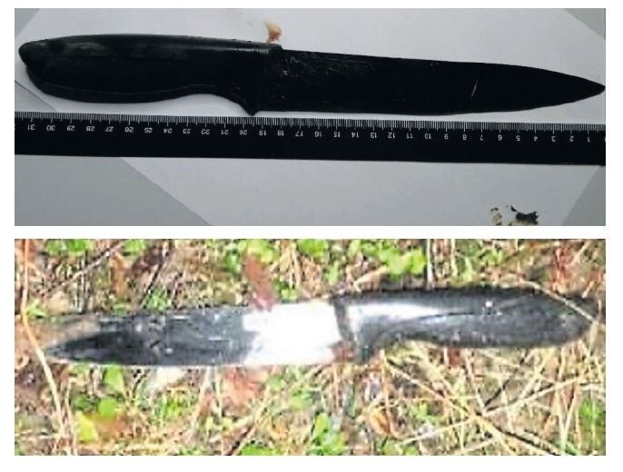 El agresor llevaba consigo varios cuchillos. Apuñaló con el inferior hasta que se rompió la punta. (Bild: zVg)