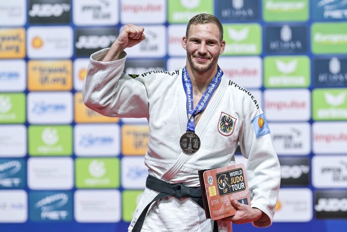 Am Ende durfte Laurin Böhler in Linz um Grand Prix-Bronze jubeln,