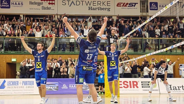 Auf die Fans können sich die Hartberger Volleyballer verlassen. (Bild: GEPA pictures)