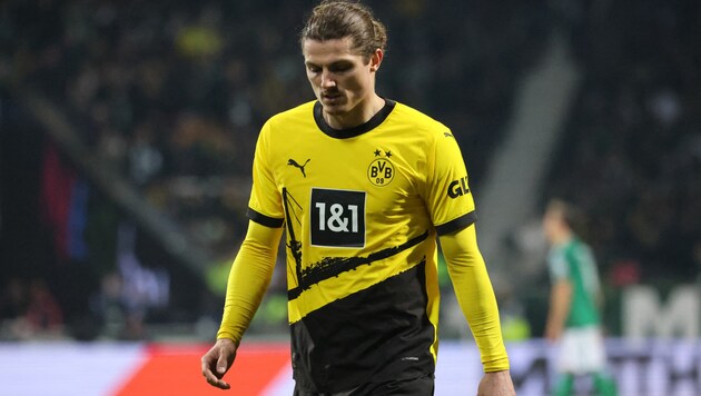 Marcel Sabitzer muss die nächsten zwei Spiele zuschauen.  (Bild: APA/AFP/Focke Strangmann)