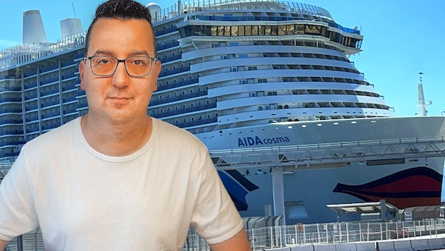 Daniel S. is disappointed. Instead of sitting on the ship in the Canary Islands, he is now at home and has to take legal action against the shipping company. (Bild: zVg, Sepp Pail, Krone KREATIV)