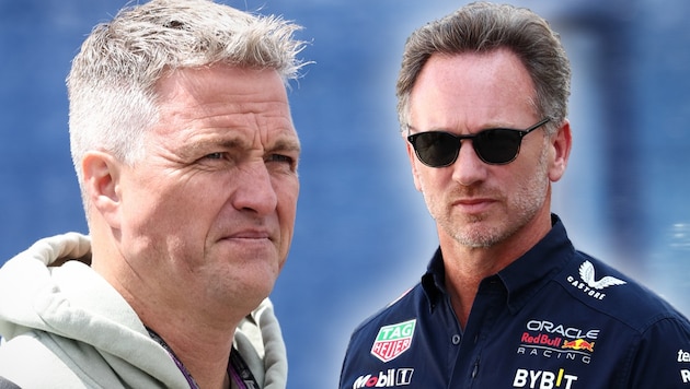 Ralf Schumacher (left) sees no future for Christian Horner at Red Bull. (Bild: GEPA pictures)