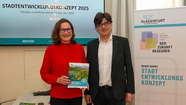SP-Stadträtin Constance Mochar und Stadtplaner Robert Piechl setzen in Klagenfurt auf ein neues Stadtentwicklungskonzept mit Bürgerbeteiligung. (Bild: Stadtkommunikation/Hude)