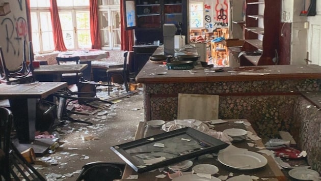 Everything in the former Pension Waldruh has been trashed. (Bild: zVg)
