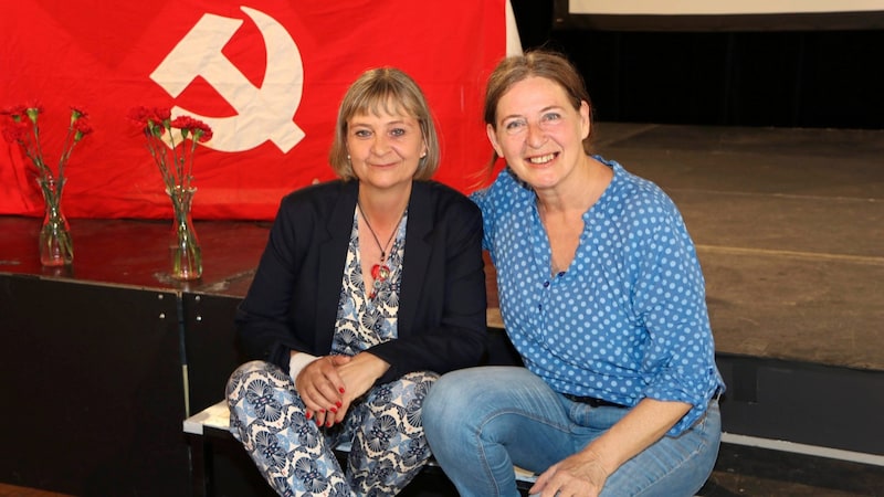 Claudia Klimt-Weithaler und Elke Kahr (Bild: Christian Jauschowetz)