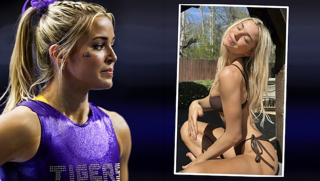 Gymnastics superstar Olivia "Livvy" Dunne (Bild: Getty, instagram, krone.at-grafik)