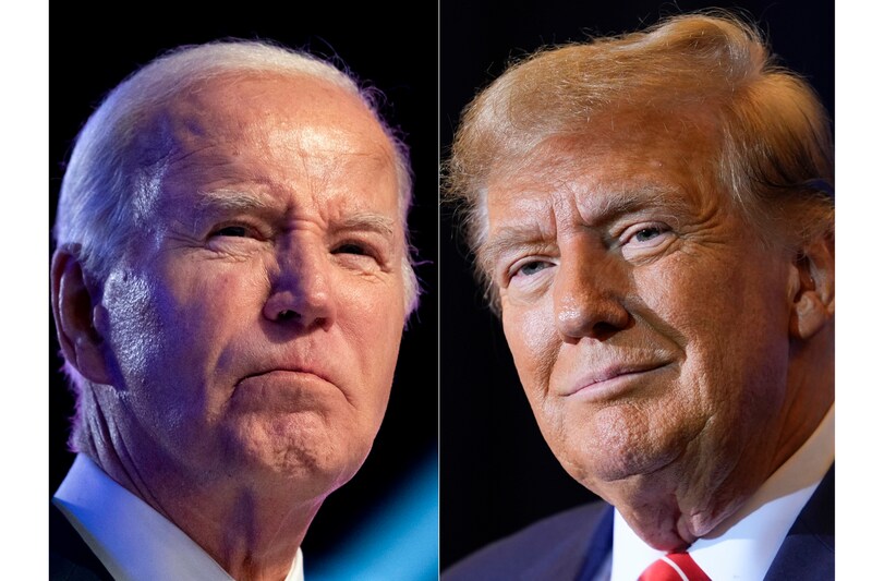 Biden und Trump schenken sich nichts – ein spannender Wahlkampf ist zu erwarten. (Bild: AP)