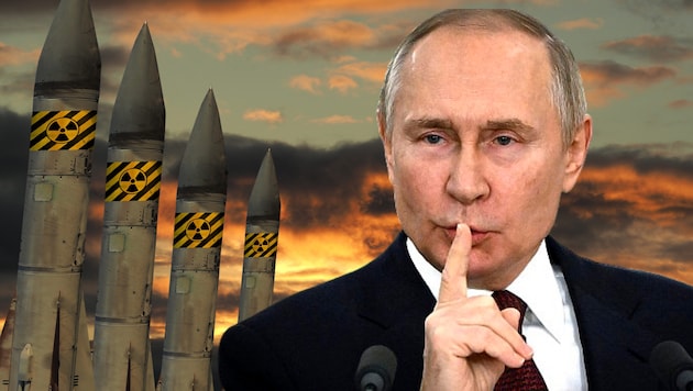 D'un point de vue militaire et technique, la Russie est prête à utiliser des armes nucléaires si l'existence de l'Etat russe est menacée, a déclaré Poutine. (Bild: arsenypopel – stock.adobe.com, AP)