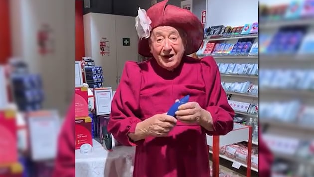 Royal-Richie visitó el sex shop de Lugner City como la Reina - y su vídeo causó muchas risas. (Bild: instagram.com/lugner_city)