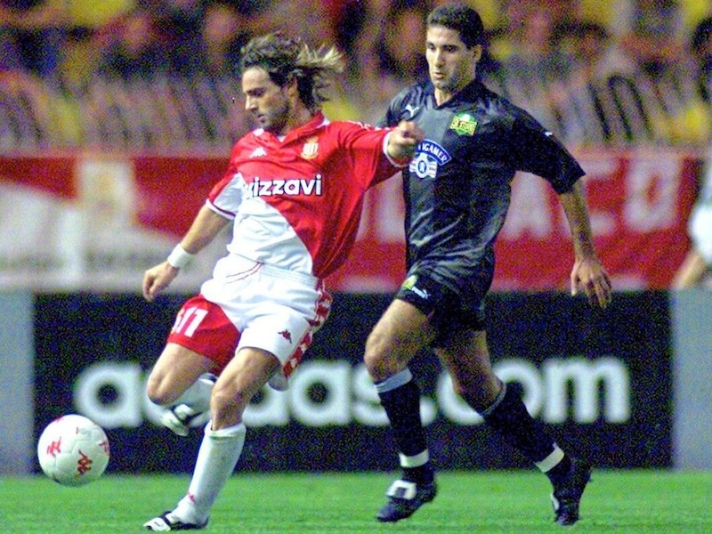 Marco Simone (Monaco) virtually sent Mamedov and Co. to the boards in 2000 with a treble in a 5-0 win. (Bild: GEPA pictures)