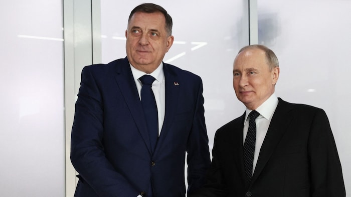 Der bosnische Serbenführer Milorad Dodik mit dem russischen Präsidenten Wladimir Putin 