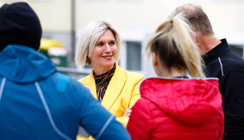 ... Eveline Huber (SPÖ) an. (Bild: Gerhard Schiel)