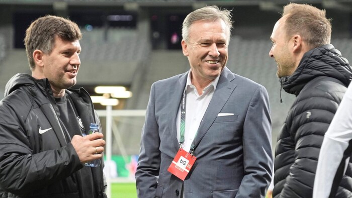 Sturm's top management around Andreas Schicker, Christian Jauk and Thomas Tebbich were impressed ...
