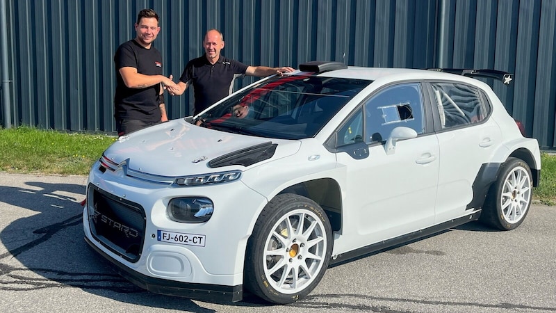 Luca Waldherr (li.) mit seinem „Mentor“, Ex-Weltmeister Manfred Stohl.  (Bild: Waldherr Motorsport)