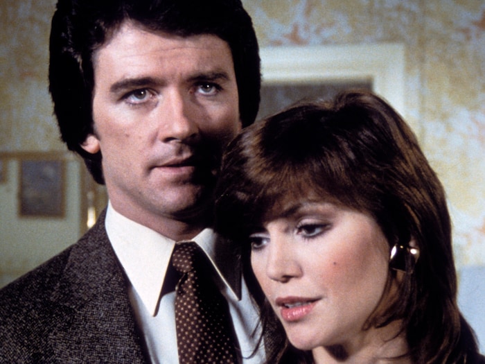 Patrick Duffy and Victoria Principal in the cult series "Dallas"