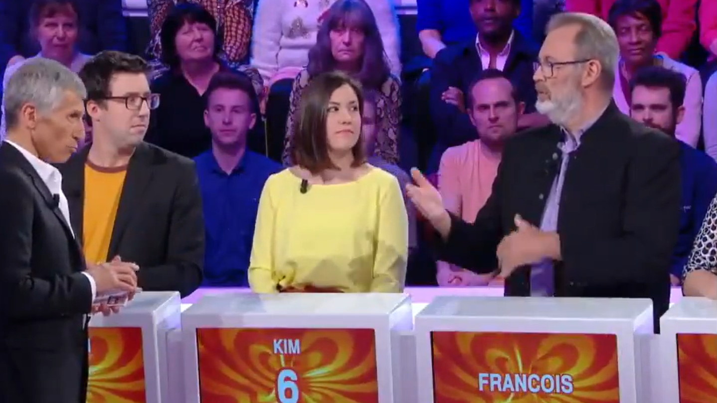 François Verove dans un jeu télévisé. (Bild: Screenshot France 2)