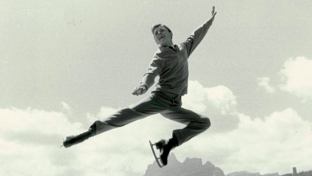 Flying high: figure skater Emmerich Danzer was a superstar far beyond Austria's borders. (Bild: zVg)