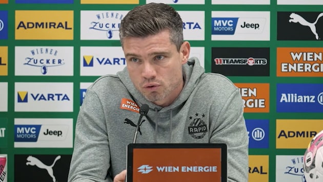 Rapid coach Robert Klauß (Bild: Screenshot Rapid TV)