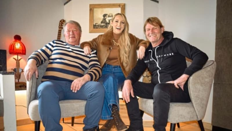 Melissa mit Onkel und Papa. (Bild: Hubert Berger)