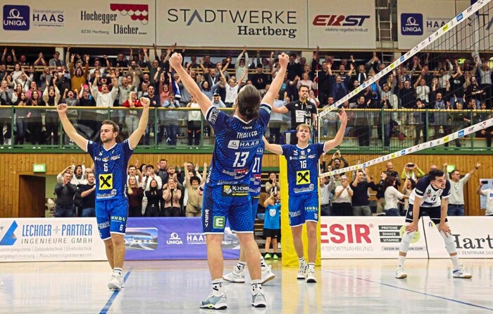 In der Hartberg-Halle kochte schon in der Liga die Stimmung.