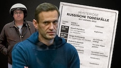 Alexei Nawalny (vorne) ist wohl das bekannteste Todesopfer, Witaly Robertus das jüngste. (Bild: AFP (2), Krone KREATIV)