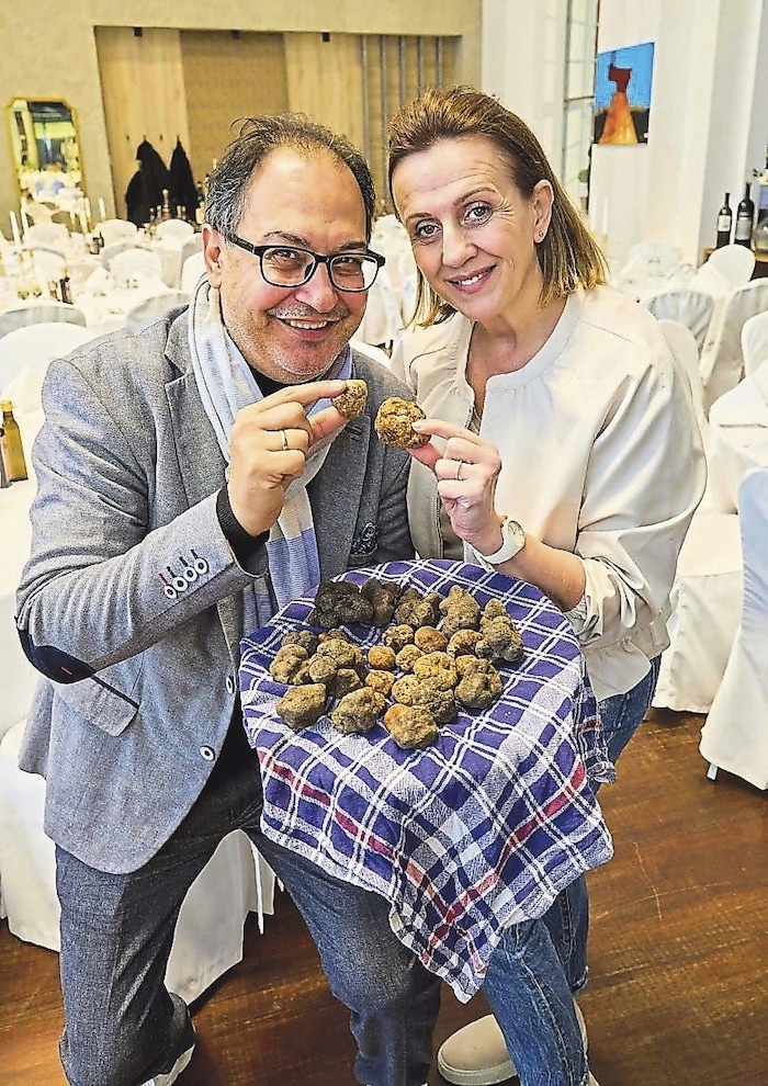 The day before the opening of their Kaiserbahnhof restaurant, Francseco and Alma Dimmel had the ...