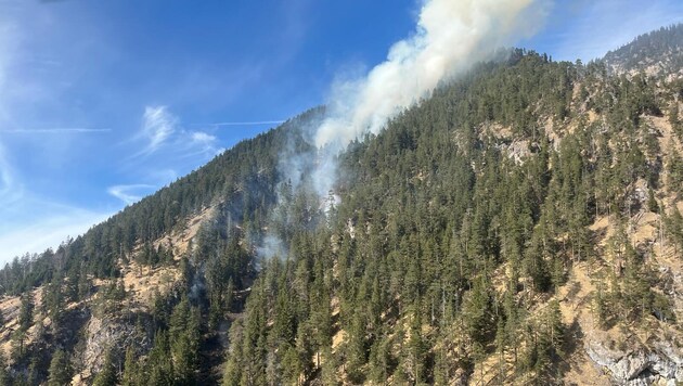 The forest fires were brought under control and finally extinguished. (Bild: zoom.tirol)