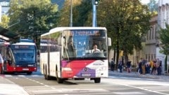 Für zwei Stunden legen die Buslenker ihre Arbeit nieder. (Bild: Scharinger Daniel)