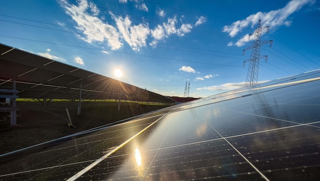Noch ist der Erfolg hauptsächlich der Wasserkraft zu verdanken, aber die Kelag will weiter in Photovoltaik – hier die PV-Anlage „Sonnen.Wiese“ – und Windkraft investieren. (Bild: Kelag)
