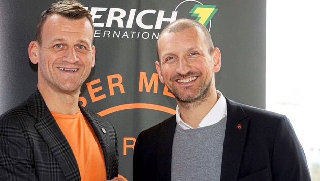 Präsident Herbert Jerich (li.) und Philipp Pinter basteln weiter eifrig am Kader der 99ers. (Bild: GEPA pictures)
