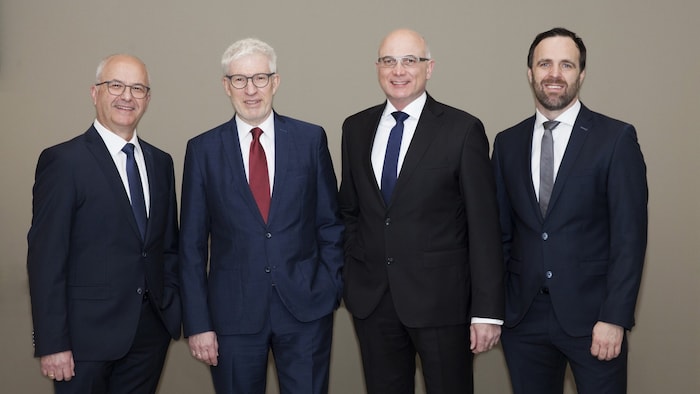 Die Geschäftsführer Stefan Maier (Finanzen), Holger Streitz (Technik), Gerhard Frainer (Vertrieb) und Martin Saler (Produktion) blicken optimistisch in die Zukunft. 