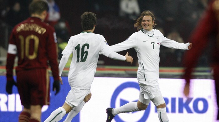 Traf in der WM-Quali 2010 entscheidend gegen Russland: St. Paul slowenischer Legionär Nejc ...