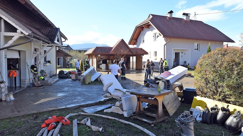 2018 richte ein 30-jährliches Drau-Hochwasser in Latschach zuletzt massive Schäden an. (Bild: Sobe Hermann)