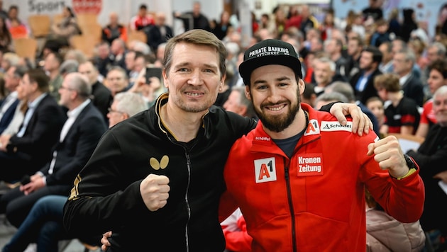Werner Schlager und Daniel Hemetsberger kamen zur Sportmesse nach Ried. (Bild: Wenzel Markus)