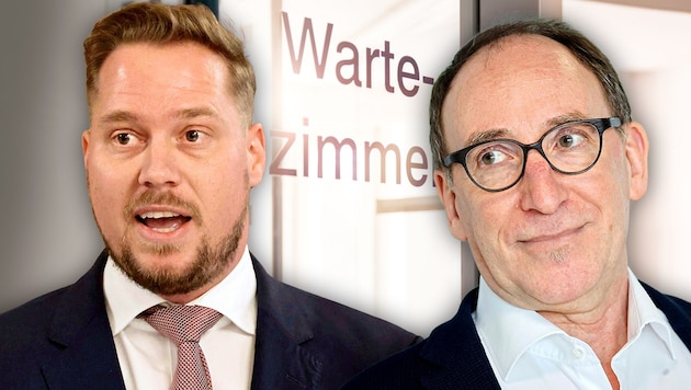 Marco Triller (links) will Antworten von Johannes Rauch  (Bild: Christof Birbaumer, Christian Jauschowetz, Krone KREATIV)