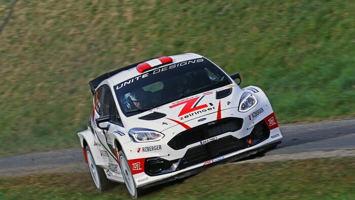 Fabian Zeiringer is at the start in the Fiesta