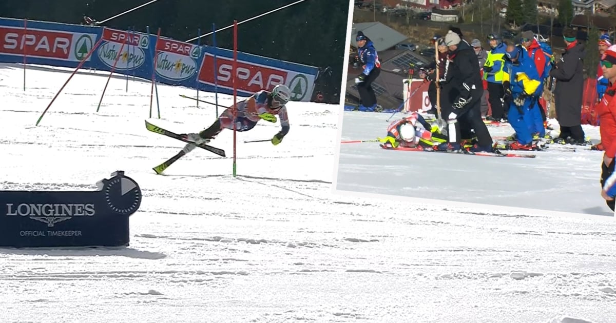 Pain after a fall - Saalbach slalom: Croatian lands awkwardly in the ...