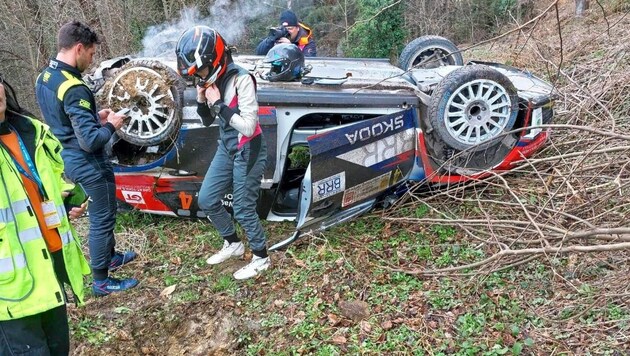 Julian Wagner crashed but, like his co-driver, remained uninjured (Bild: zVg)