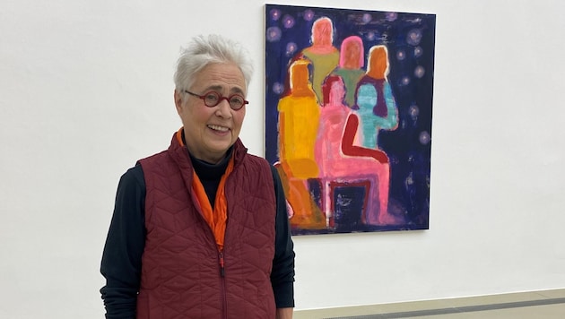The paintings of the US-American artist Katherine Bradford can be seen in the Halle für Kunst in Graz (Bild: M. Reichart)