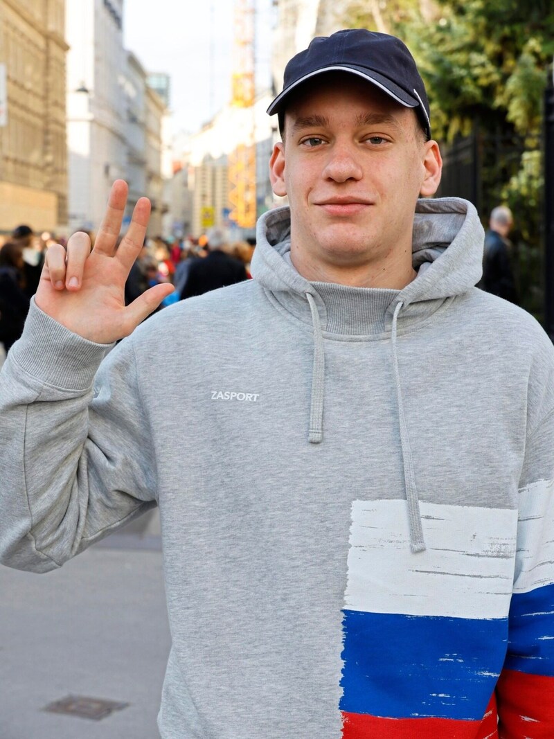 Putin-Fan Lev I. (21) studiert in Wien Medizin und Pharmazie. (Bild: klemens groh)